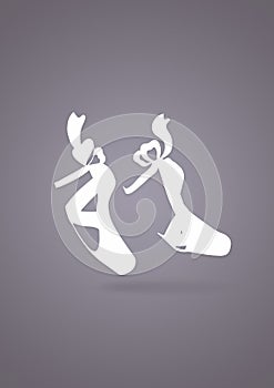 Ballet dance studio symbol