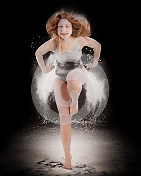 Ballet dancer ballerina white powder