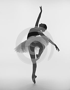 A ballet dancer in a ballet tutu