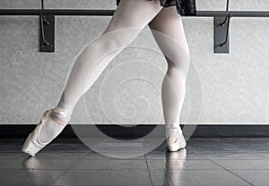 Ballet Dancer at Barre- tendu derriÃÂ¨re en fondu