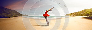 Ballet Dancer at the beach