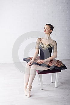 Ballet dancer in beautiful dress