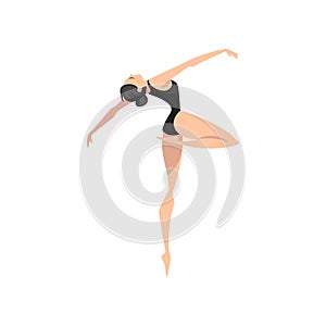 Ballet dancer, beautifull ballerina dancing classical dance vector Illustration on a white background