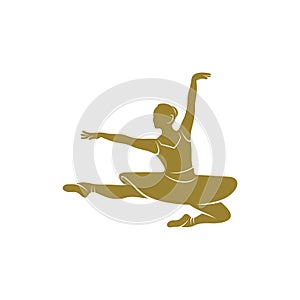 Ballet dancer design vector illustration, Creative Ballet dancer logo design concepts template, icon symbol