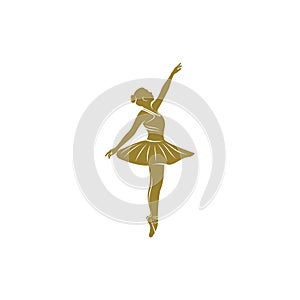 Ballet dancer design vector illustration, Creative Ballet dancer logo design concepts template, icon symbol