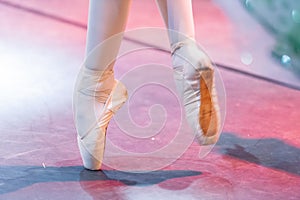 Ballet dancer feet photo