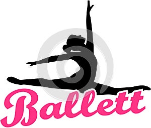 Ballet dancer with german retro ballett