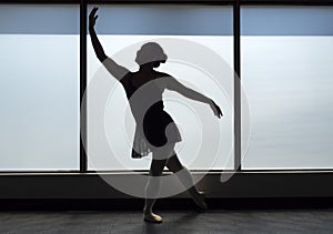 Ballet Dancer Lunge silhouette