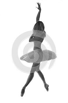 Ballet dancer performing in studio