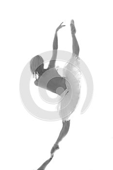 Ballet dancer performing in studio