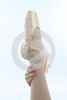 Ballet Dancer's Hand with Leg and Slipper