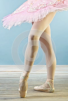 Ballet dancer's legs in slippers