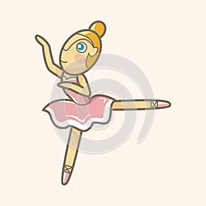 Ballet dancer theme elements vector,eps