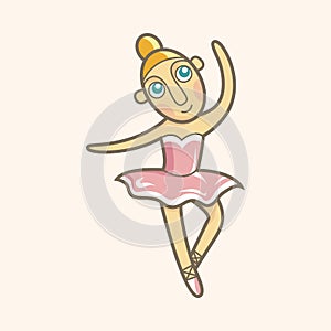 Ballet dancer theme elements vector,eps