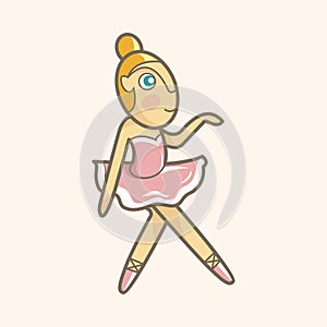 Ballet dancer theme elements vector,eps