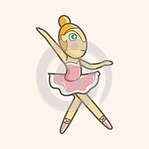 Ballet dancer theme elements vector,eps