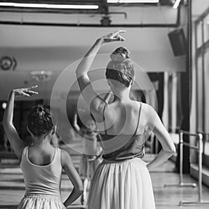 Ballet Dancer Training School Concept