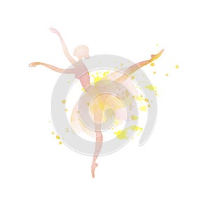 Ballet dancer watercolor