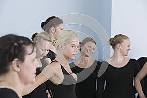 Ballet Dancers In Rehearsal Room