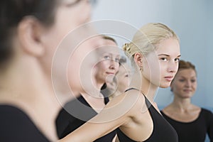 Ballet Dancers In Rehearsal Room