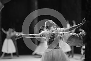 Ballet pairs during the performance of classical dance