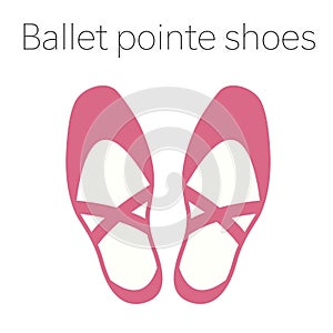 Ballet pointe shoes in pink
