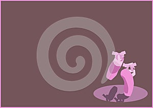 Ballet pointes shoes background