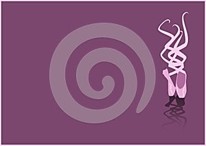 Ballet pointes shoes background