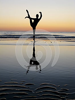 Ballet Posing in the sunset