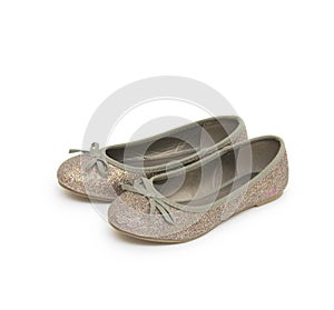 Ballet shoes isolated on the white background