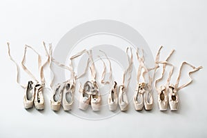 Ballet shoes pointe isolated