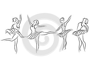 Ballet on white background