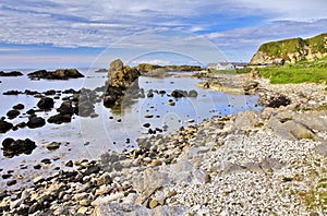 Ballintoy Harbour set in the Rocky Antrim Coastline