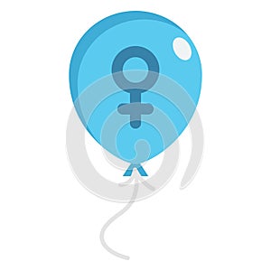 Ballon, femenine  vector icon which can easily modify or edit