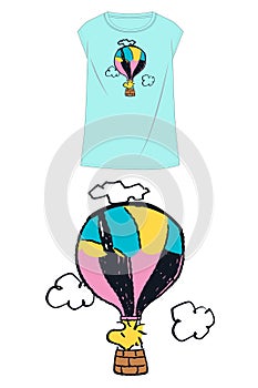 Ballon Textile Digital Design Fabric Print Wallpaper Stock photo