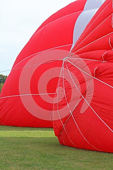 Ballons Festival - Balloon Festival, exhibition of hot-air balloons in the city park. Some steps for the preparation of the