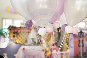 Ballons in a party