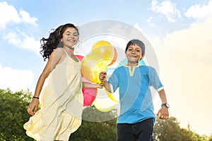 Balloon Activity Playing Recreation Funny Child Concept