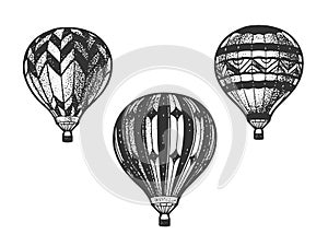 Balloon aeronautics aerostat sketch vector