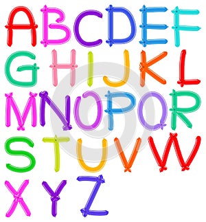 Balloon alphabet