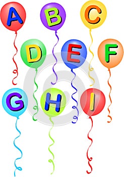 Balloon Alphabet A-I/eps