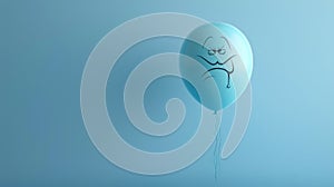 A Balloon with an Angry Face.AI generated image