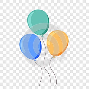 Balloon ballon vector flat cartoon birthday party photo