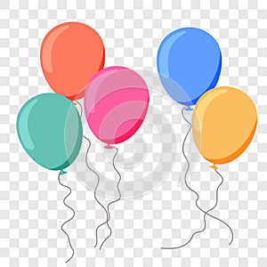 Balloon ballon vector flat cartoon birthday party photo