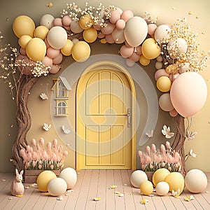 Balloon Digital Backgrounds, Easter digital backdrop, Spring Backdrop, Digital Photo Props Backgrounds
