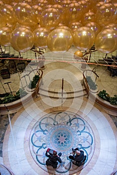 Balloon drop on cruise ship Atrium