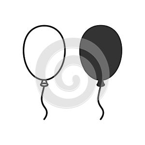 Balloon icon. Air balon symbol. Sign party decoration vector photo