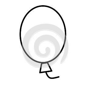 Balloon icon line isolated on white background. Black flat thin icon on modern outline style. Linear symbol and editable stroke.