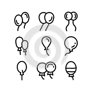 Balloon icon or logo isolated sign symbol vector illustration