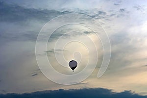 Balloon in the late evening in the sky. Copyspace